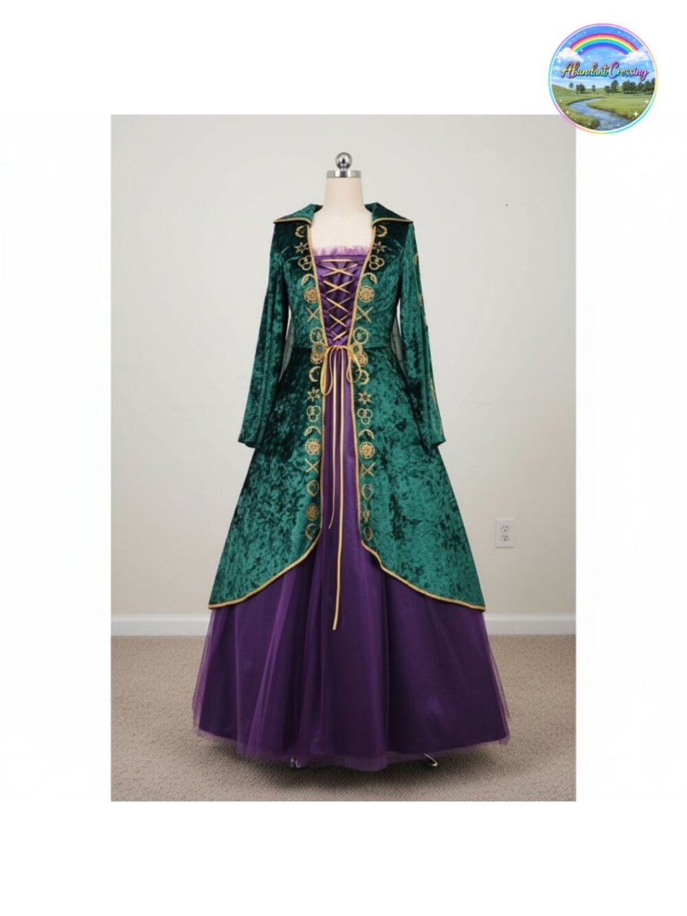 Velvet Witch Cosplay Costume Halloween Party Dress